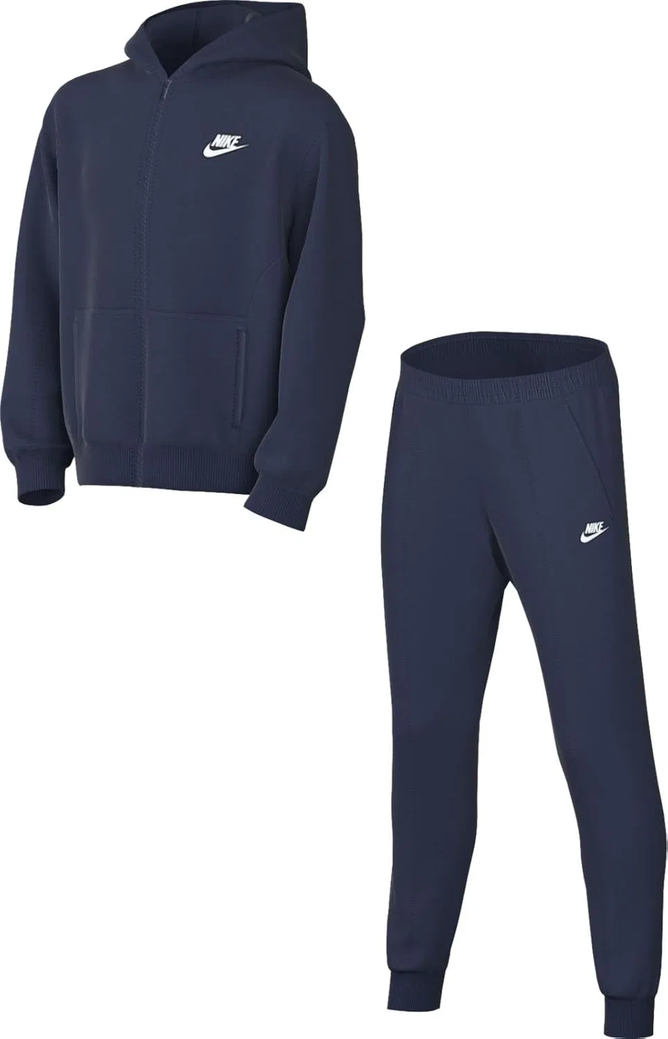 Детский спортивный костюм NIKE Club Fleece, цвет Midnight Navy/White