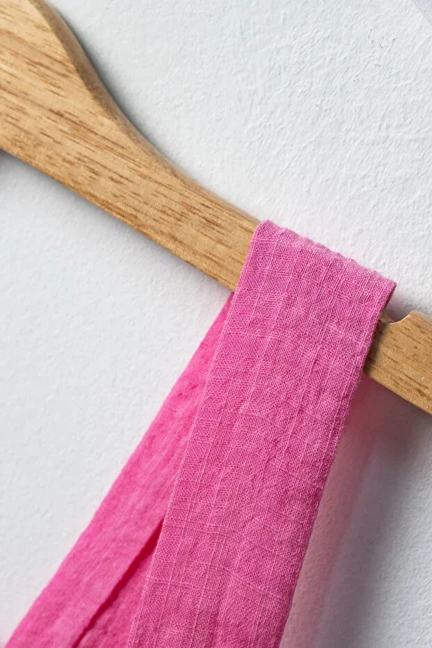 Детский комплект платьев-салопетов из муслина с банданой Furyatex, Pink — фото 4
