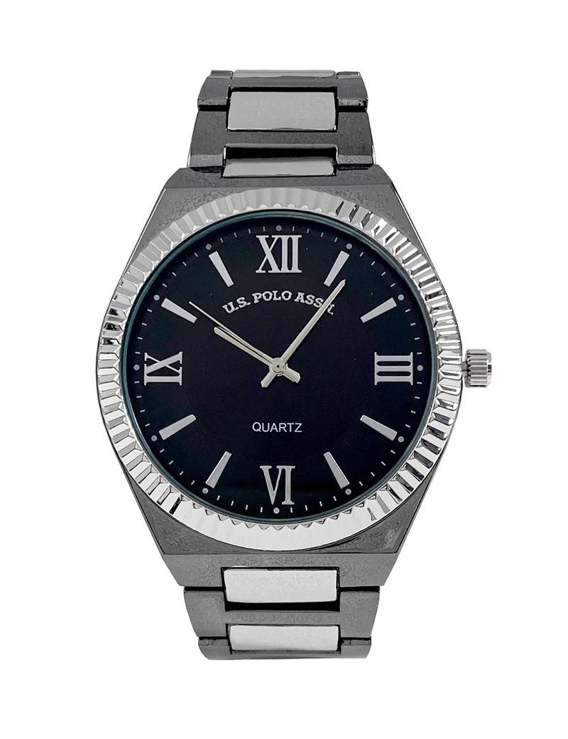 

Часы U.S. Polo Assn Mens Two Tone Link Analog, черный/серый