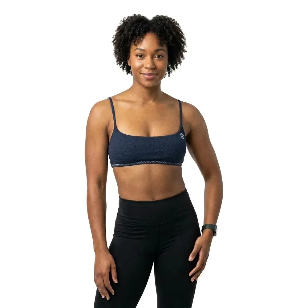 Бикини топ Superdry Sd&Co Bralette, синий — фото 2