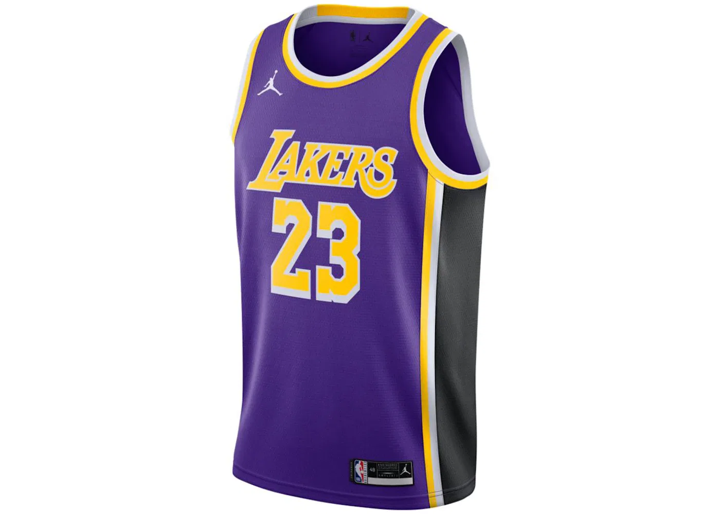 Мужская джерси NBA с принтом Los Angeles Lakers Lebron James Statement Edition 2020 Swingman Jersey Nike, Purple/Yellow