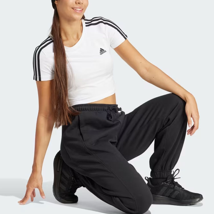 Футболка Adidas Essentials 3-Stripes, белый — фото 4