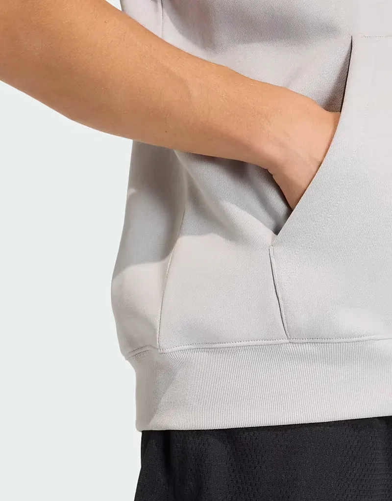 Худи без рукавов Adidas Originals Trefoil essentials серого, два — фото 2