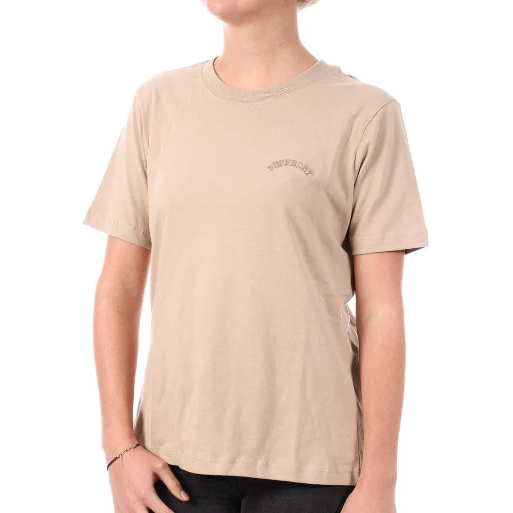 Женская хлопковая футболка Superdry, Beige