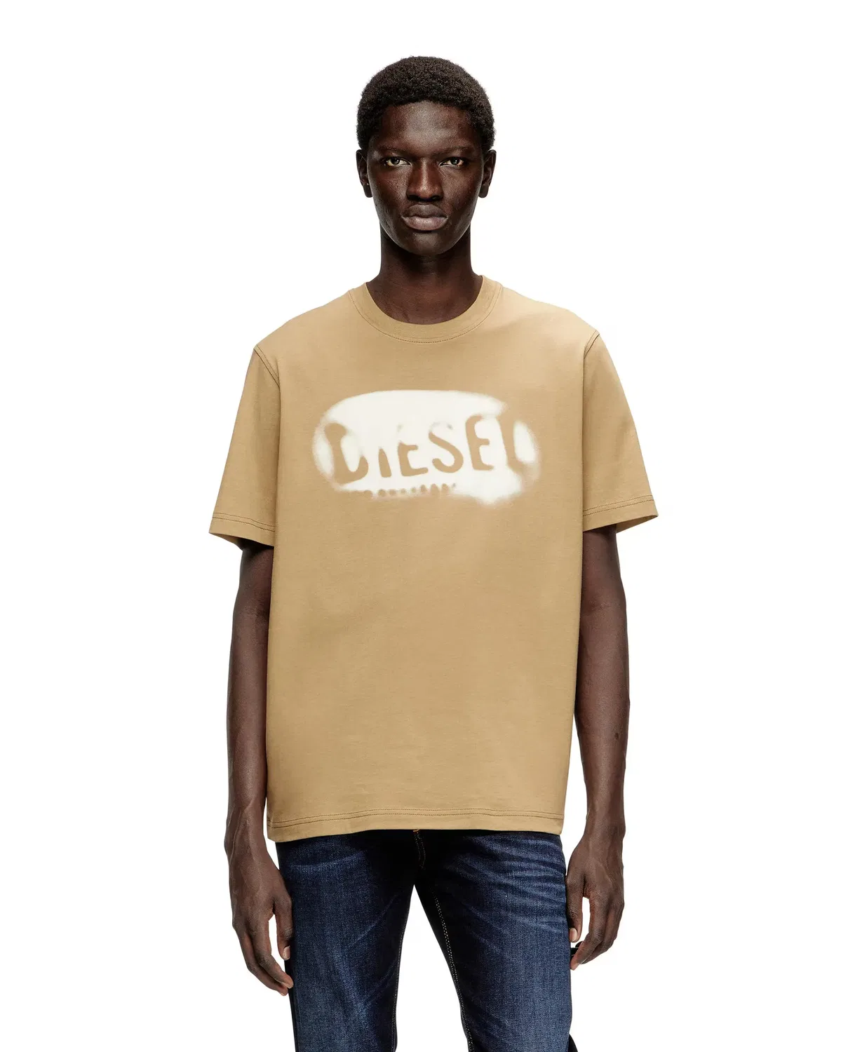 Мужская футболка с принтом Diesel, Beige