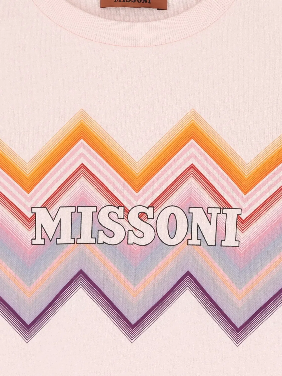 Платье с оборками и узором зигзаг Missoni Kids, розовый — фото 3