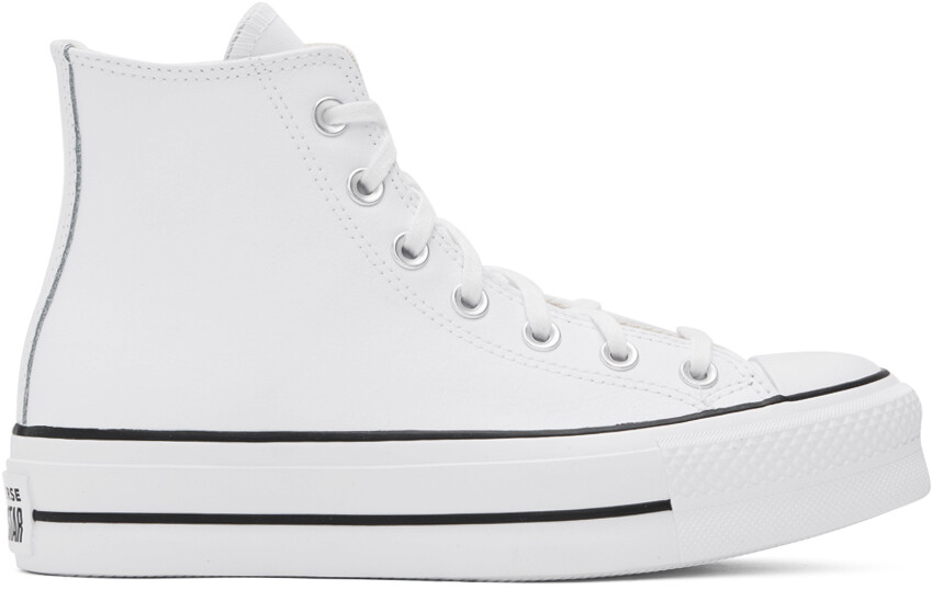 

Белые кожаные кроссовки Chuck Taylor All Star Lift Converse, Белый, Белые кожаные кроссовки Chuck Taylor All Star Lift Converse