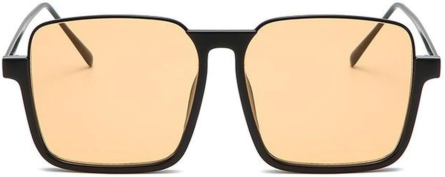 

Солнцезащитные очки в стиле ретро квадратной формы для женщин, модные золотистые полуободковые солнцезащитные очки-пилот большого размера, оттенки шампанского mincl, Champagne