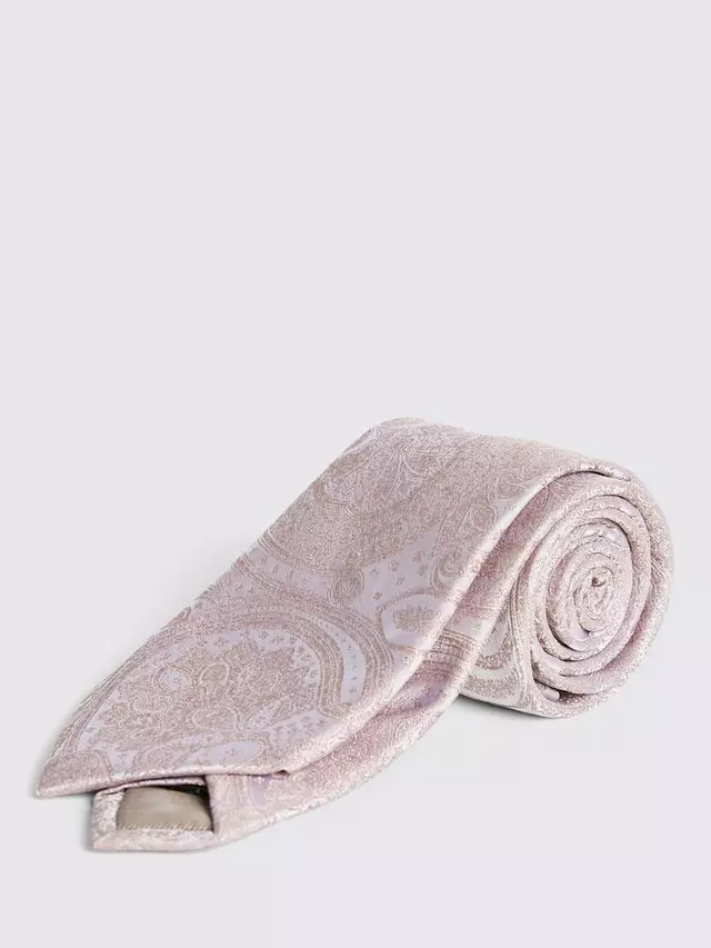 

Галстук Moss Silk Paisley, розовый