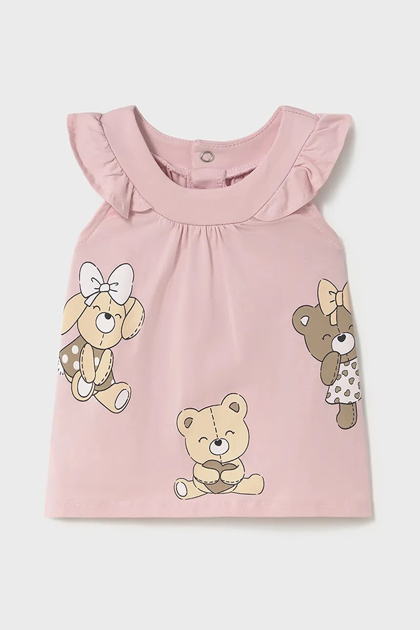 

Хлопковое платье для новорожденных Mayoral Newborn, розовый