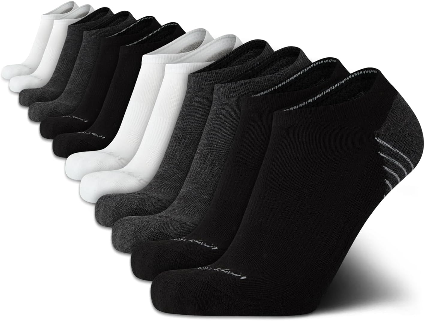 

Носки Calvin Klein Mens No Show Socks - 12 пар легких дышащих спортивных носков с мягкой подкладкой для мужчин, Black/Grey/White
