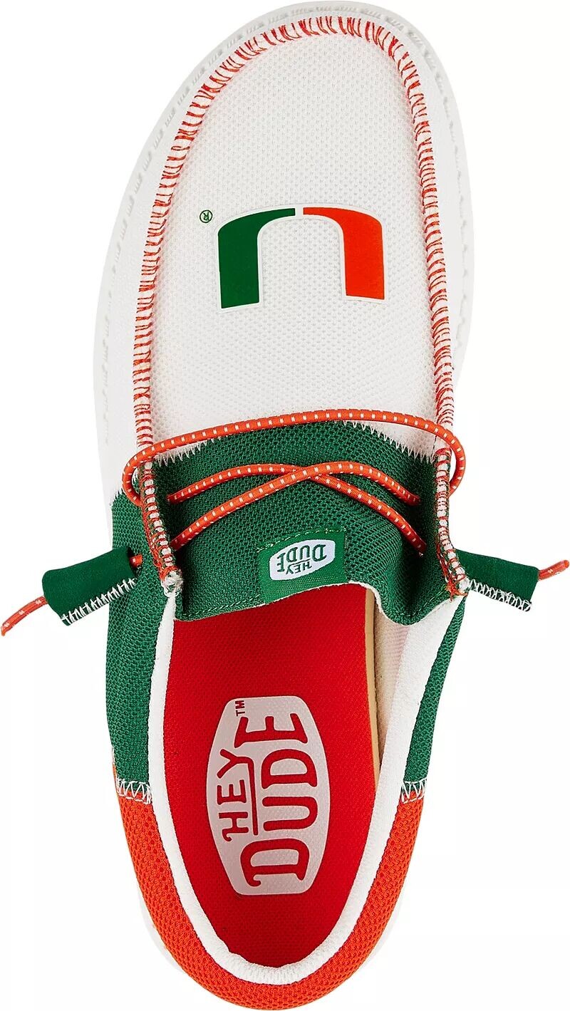 Мужские кроссовки Hey Dude Wally Tri Miami Hurricanes, оранжевый/темно-зеленый — фото 3