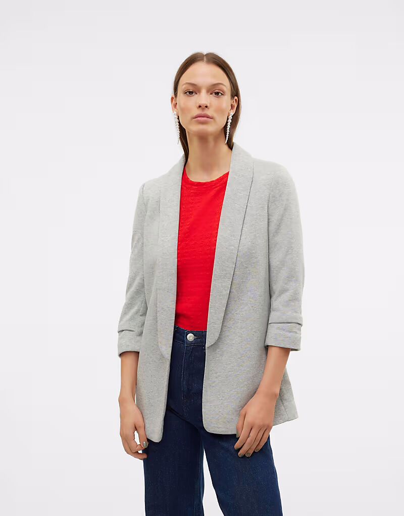 

Пиджак Vero Moda в цвете светло-серый меланж