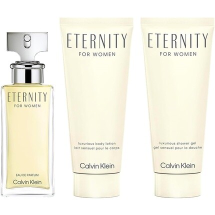 

Calvin Klein Women's Eternity Giftset - Eau De Parfum 50ml, Body Lotion 100ml, Shower Gel 100ml