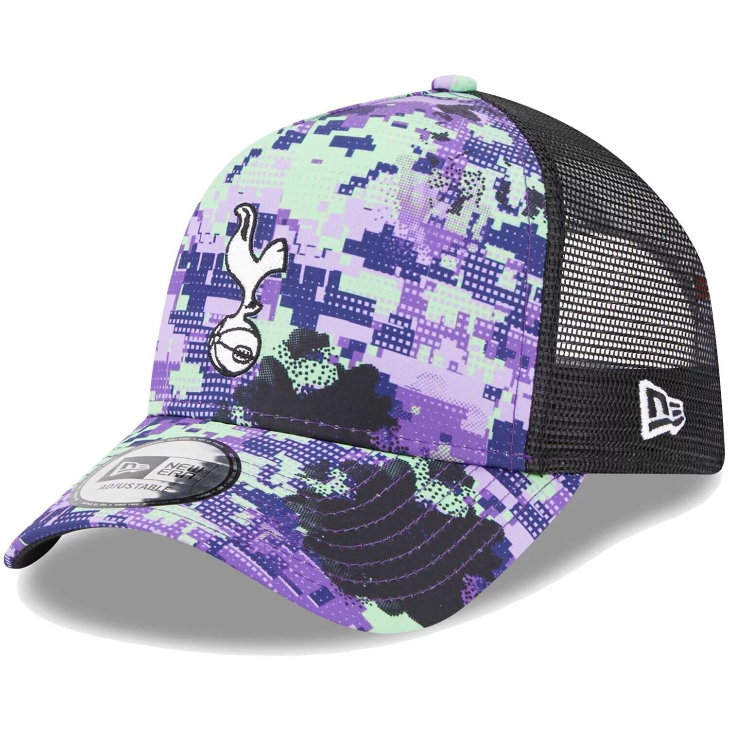 

Мужская регулируемая кепка New Era Tottenham Hotspur черного цвета с принтом E-Frame Trucker по всей поверхности