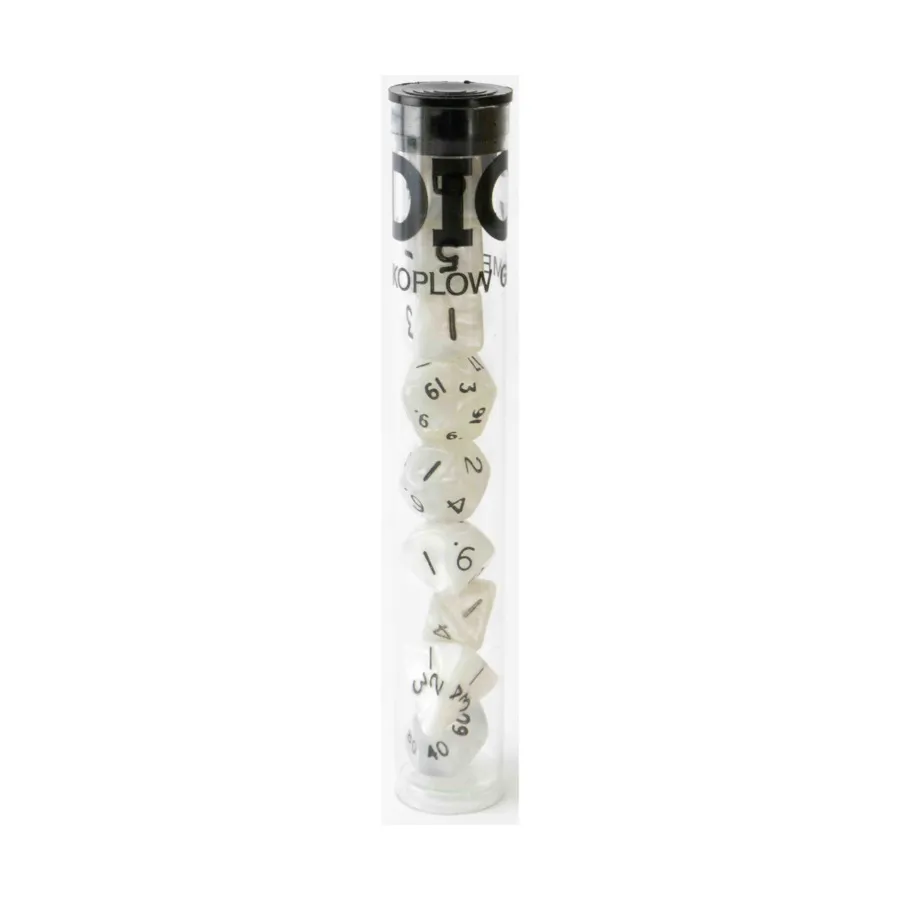 

Mini Poly Set Серый с черным (9), Dice - Mini Pearlized Poly Sets (12mm)