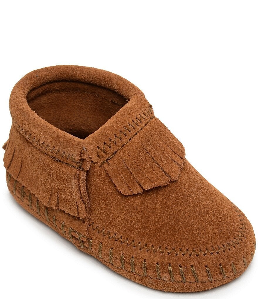 

Детские замшевые ботильоны Minnetonka Riley с бахромой (для младенцев), коричневый