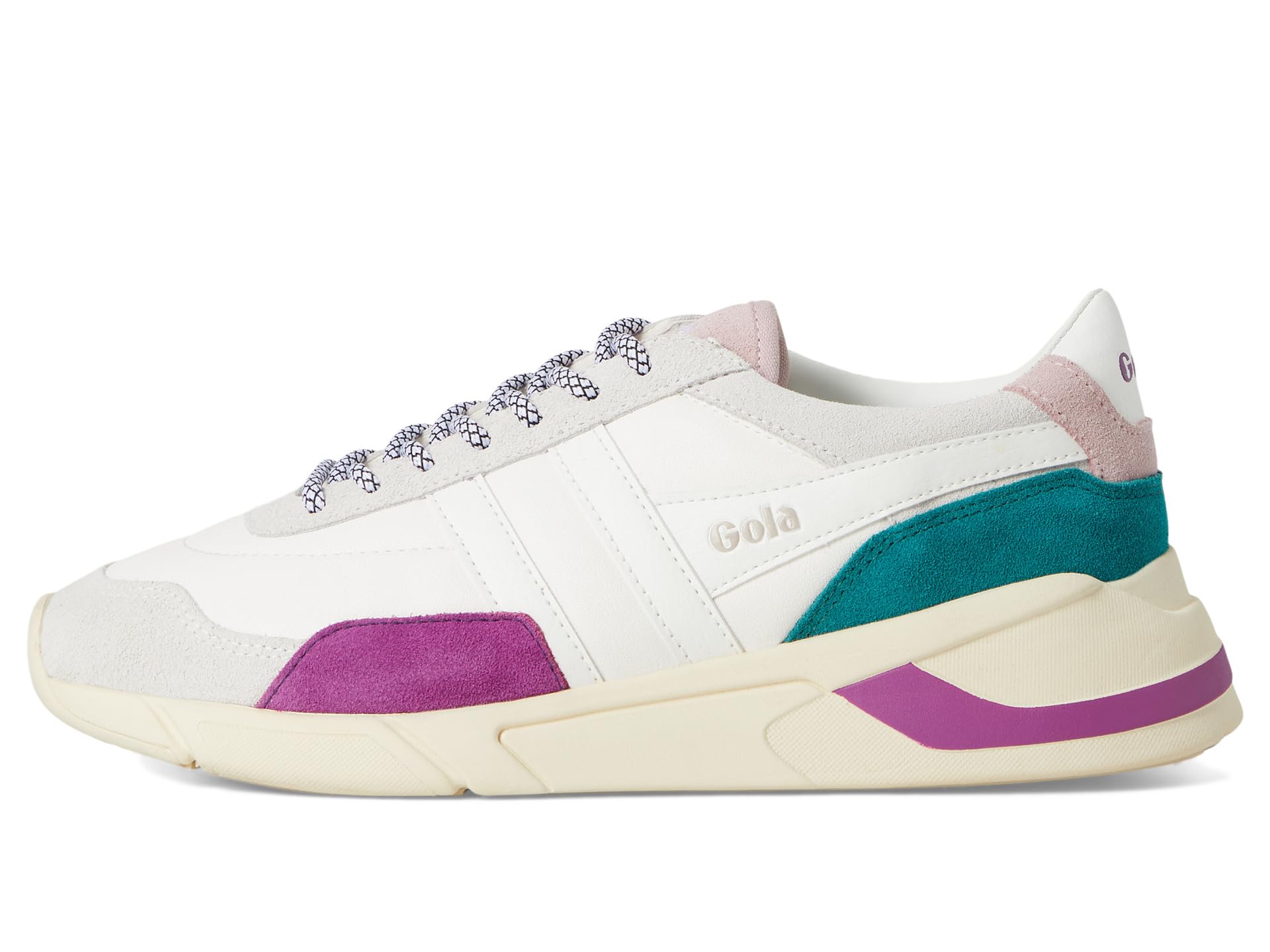 Кроссовки Gola Eclipse Trident, цвет White/Foxglove/Chalk Pink — фото 4