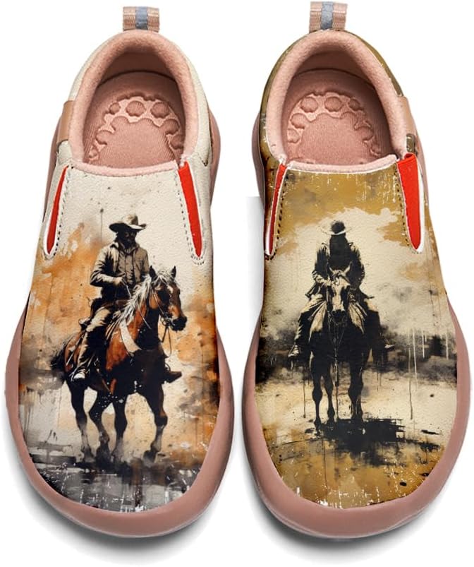 

Мужские кожаные лоферы Onehorse, слипоны для повседневной носки и путешествий, ковбойская раскрашенная обувь, Cowboy_4