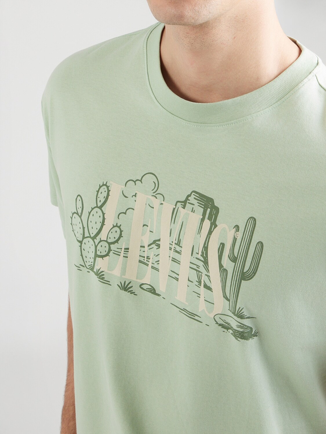 LEVI'S  Футболка 'CACTUS' в цветах Olive, Pastel Green, Light Green — фото 2