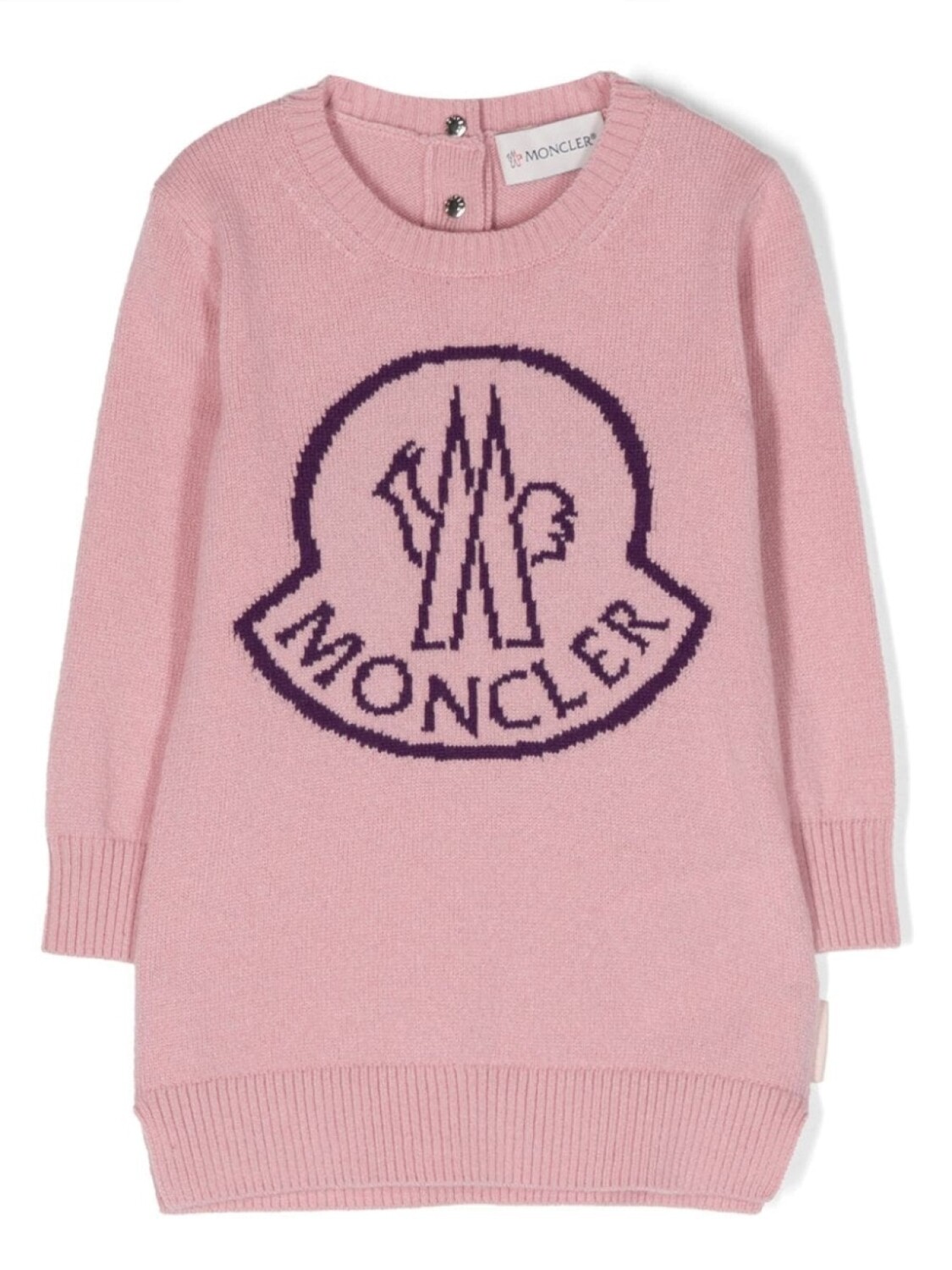 

Moncler Enfant платье-толстовка с логотипом, розовый