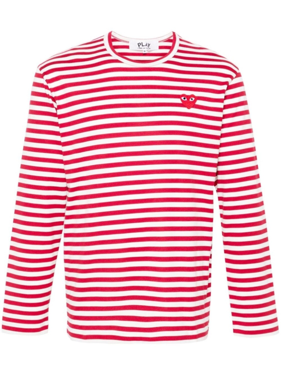 

Comme Des Garçons Play полосатая футболка с нашивкой, красный
