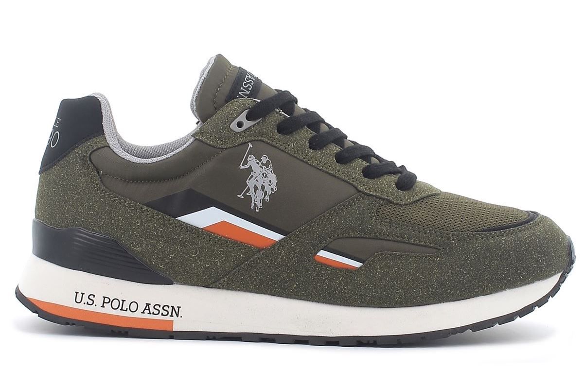 

Мужские кроссовки из зеленой ткани U.S. Polo Assn.