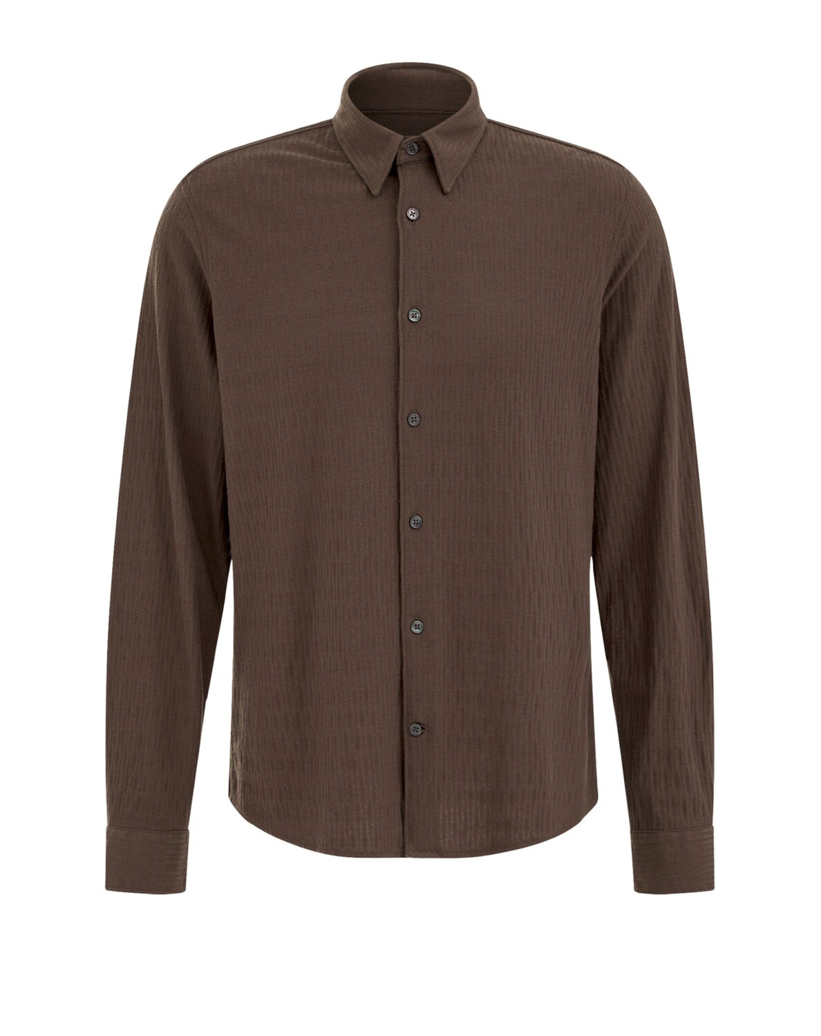 

WE Fashion Рубашка на пуговицах комфортного кроя в темно-коричневом цвете