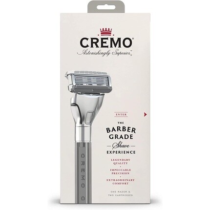 

Мужская бритва Cremo Barber Grade с дополнительным сменным лезвием — серебристая