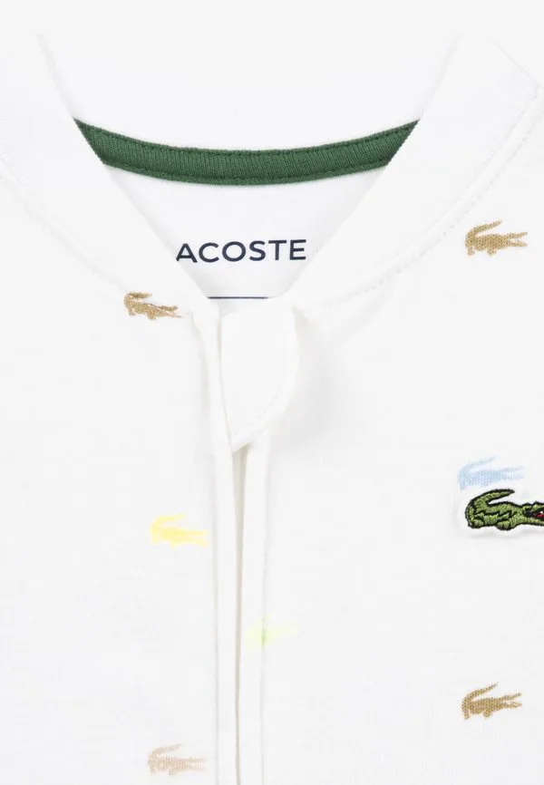 Пижама унисекс с закрытыми ступнями и покрывалом Lacoste, White — фото 3