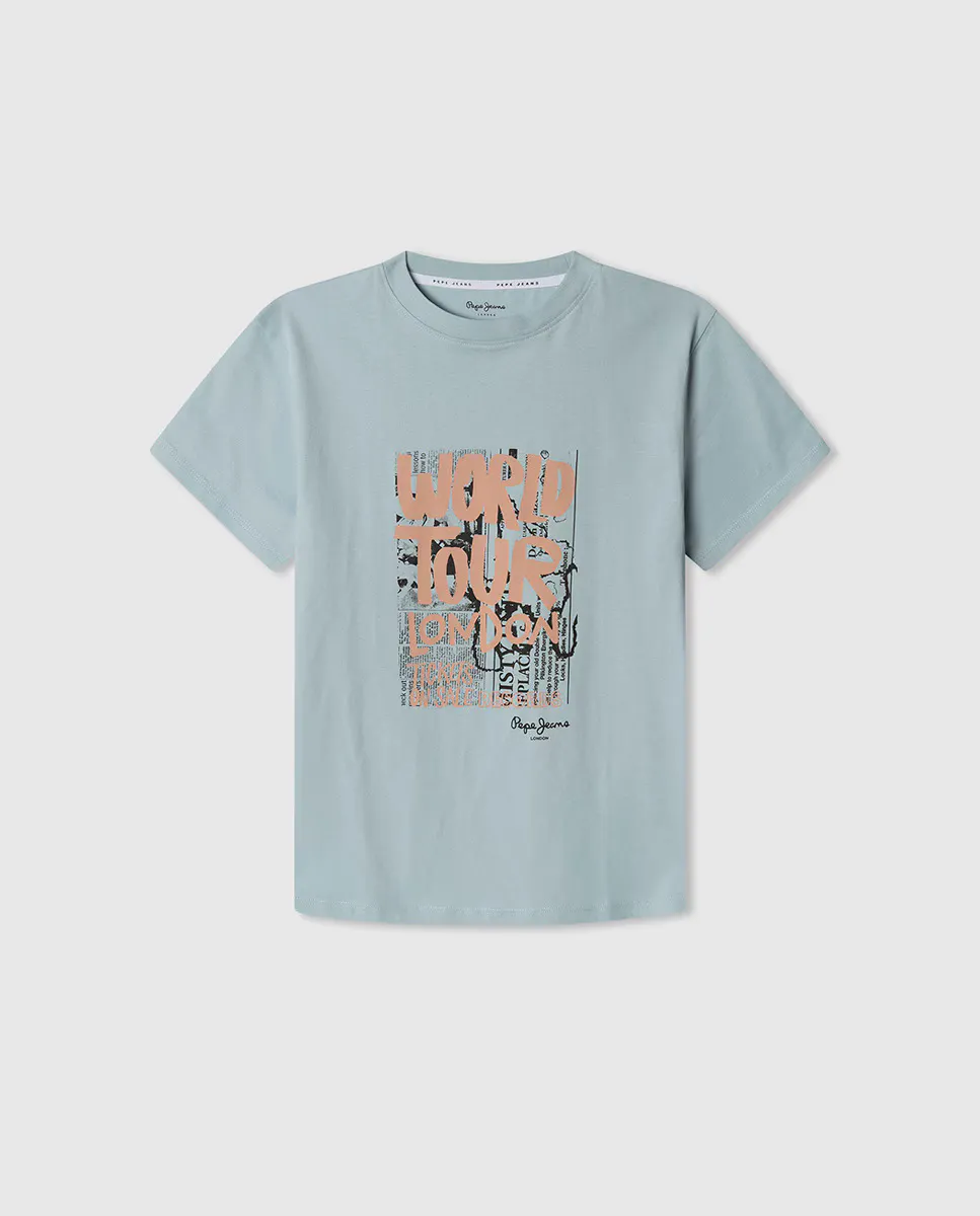 

Футболка мальчика Tobiah Pepe Jeans, голубой