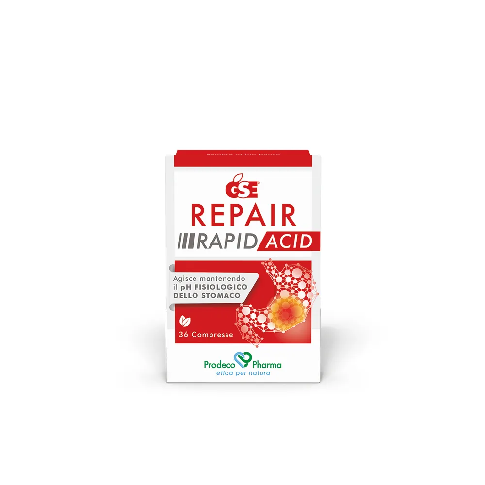 

GSE Repair Rapid Acid против повышенной кислотности и изжоги 36 таблеток без глютена