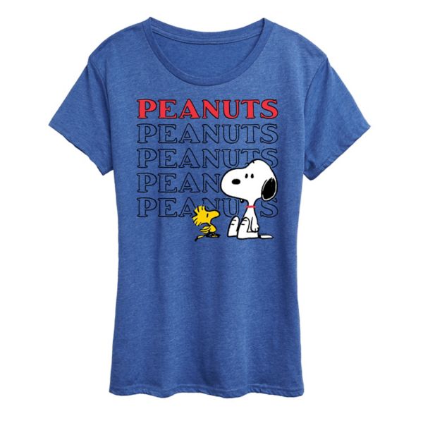 

Женская футболка с принтом Snoopy и Woodstock Licensed Character, синий