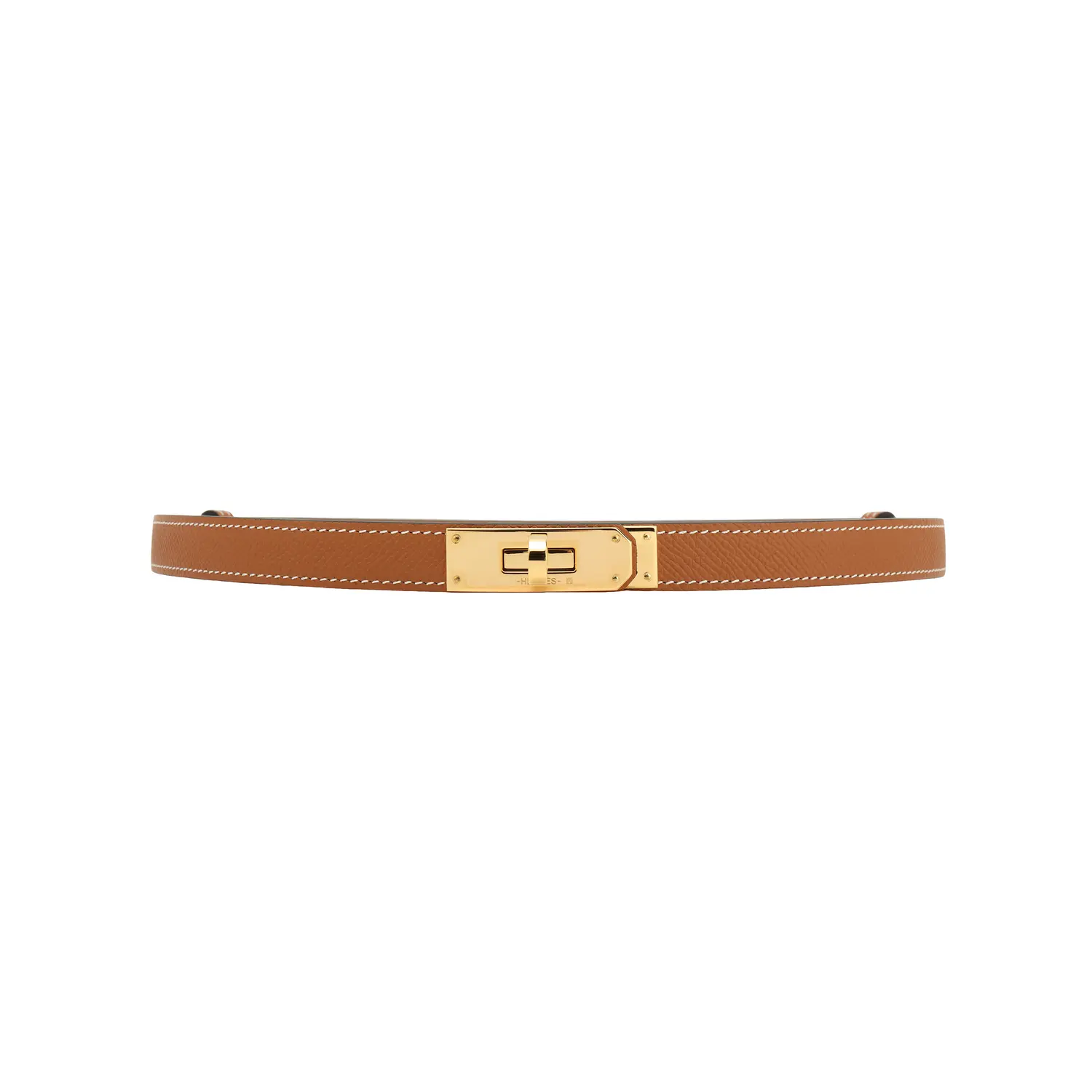 HERMES Кожаный ремень Kelly для женщин, Gold Brown — фото 2