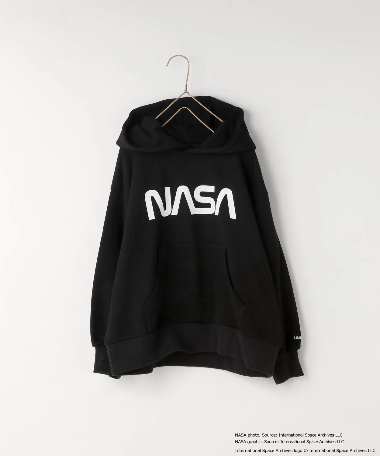 Худи с логотипом NASA, бренд NASA, свободный крой, чёрный