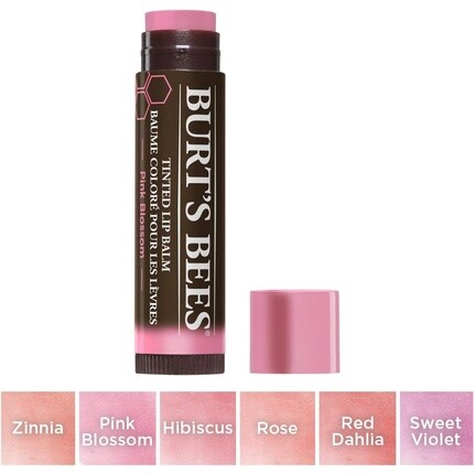 100% натуральный увлажняющий тонированный бальзам для губ Pink Blossom, Burt'S Bees — фото 2