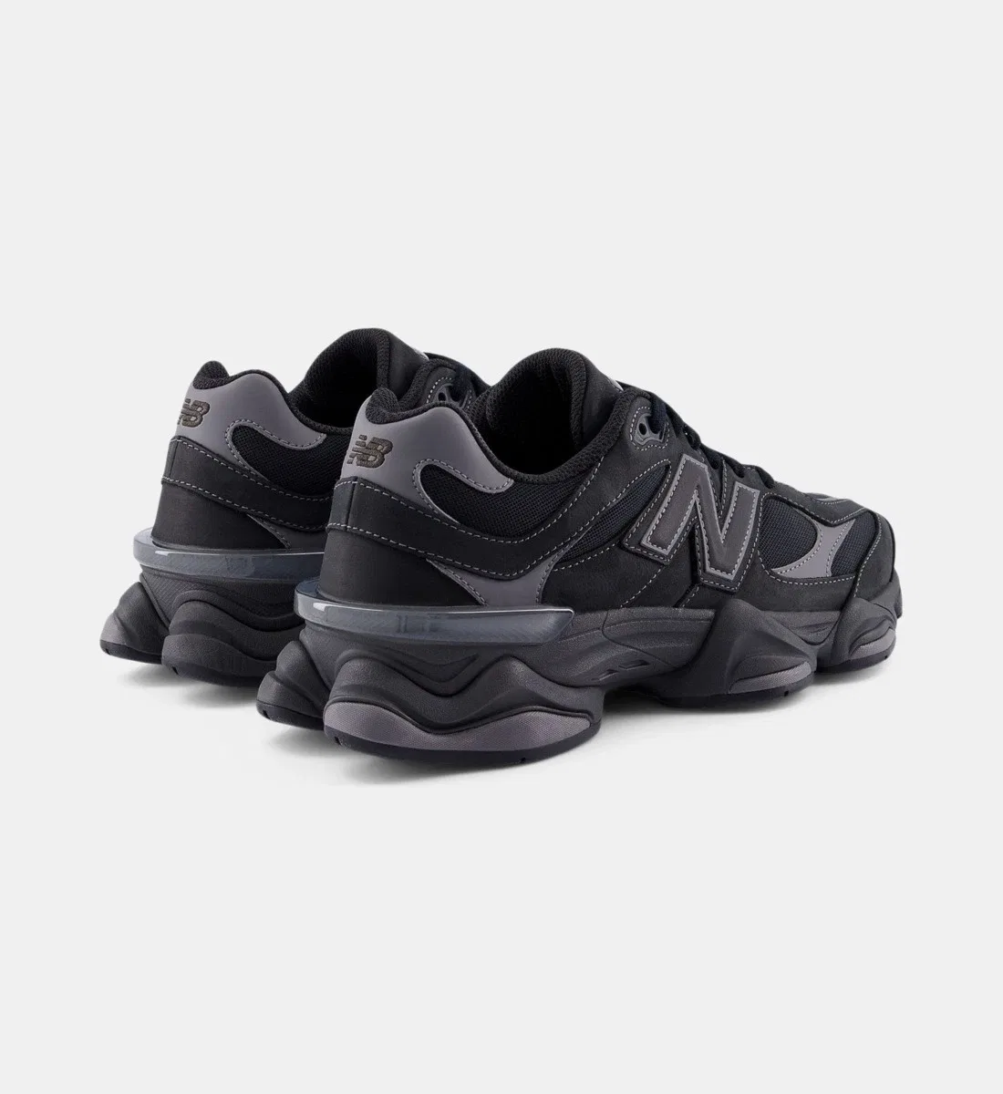 Низкие кроссовки 9060 из замши и сетки NEW BALANCE, черный — фото 3