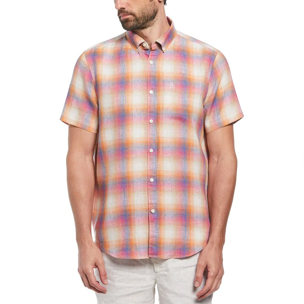

Рубашка Original Penguin Delave Linen Ao Plaid, оранжевый