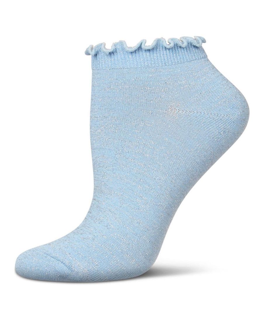 

Женские короткие носки из люрекса MeMoi, Light blue
