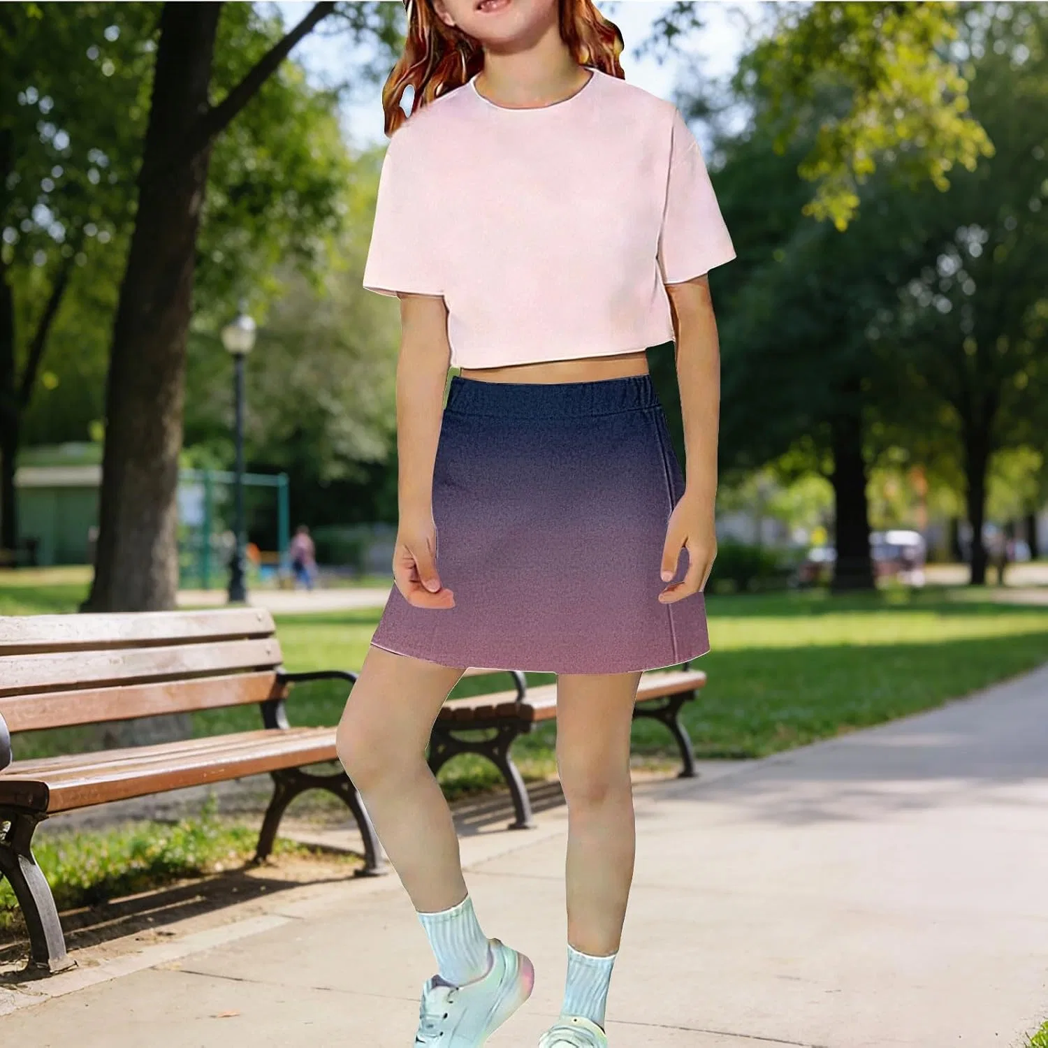 Юбка-шорты для девочек Athletic Skort, 2-light Violet — фото 2