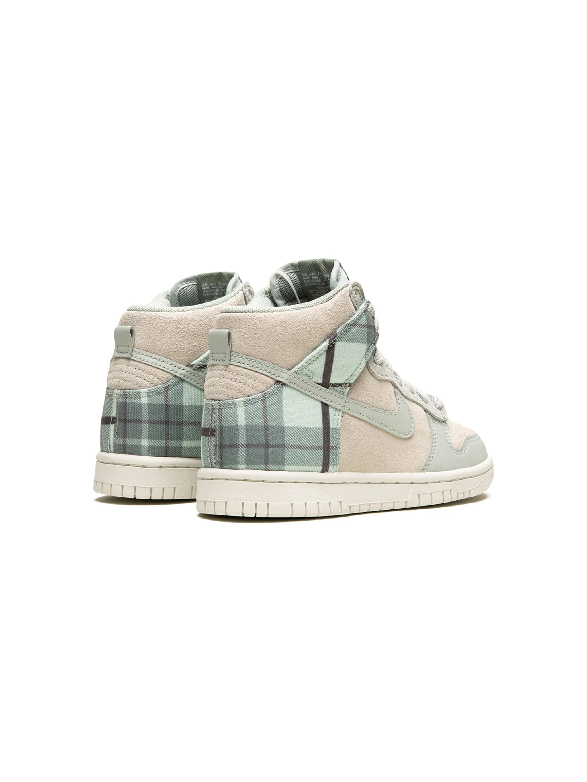 Кроссовки Dunk High в клетку Nike Kids, бежевый — фото 3