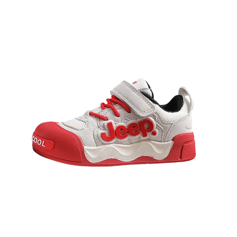 

Детские кроссовки для скейтбординга Kids Jeep, бежевый красный