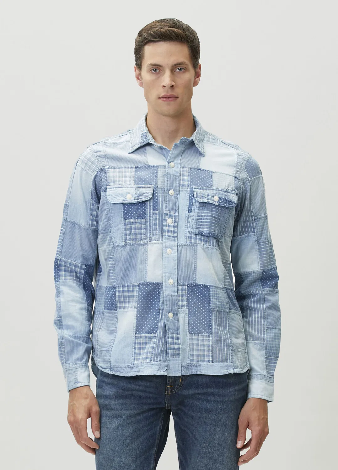 Рубашка с пэчворк принтом Polo Ralph Lauren, blue