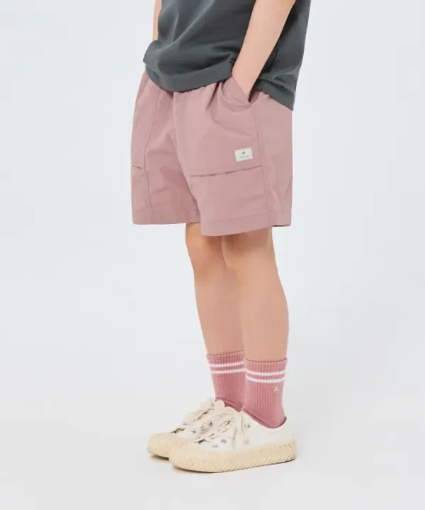Шорты детские с тасланом, Snowpeak Apparel Kids, глубокий розовый