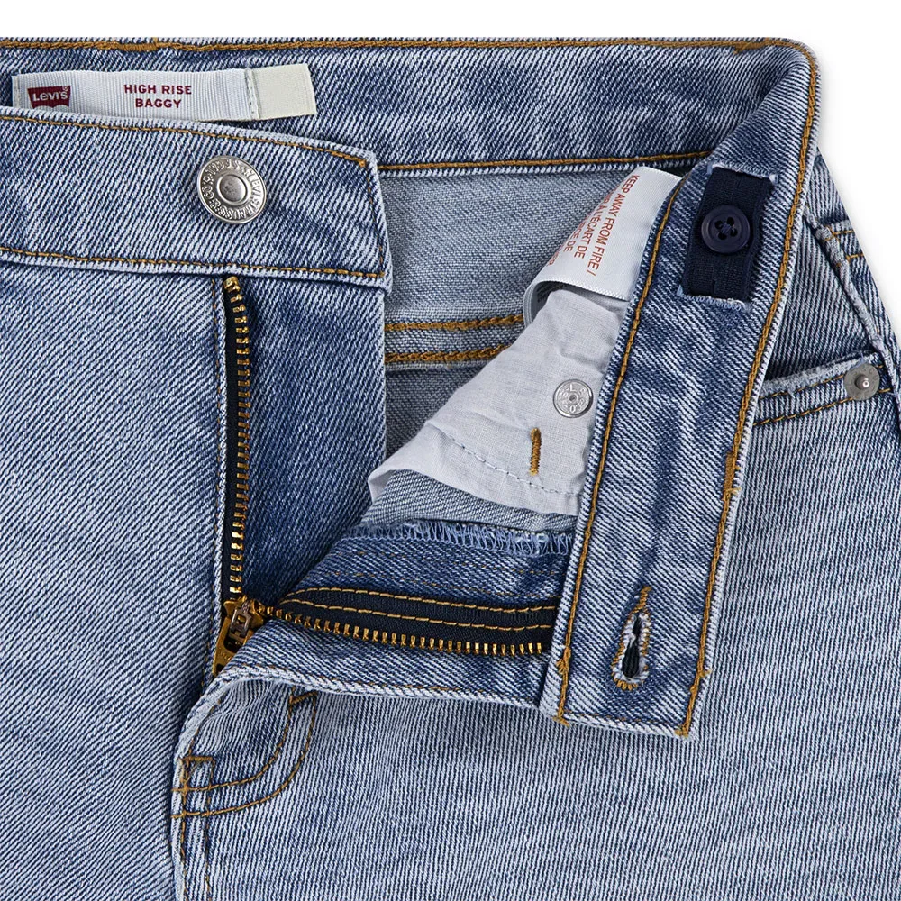 Детские джинсы для девочек с завышенной талией Levi's, Blue — фото 3