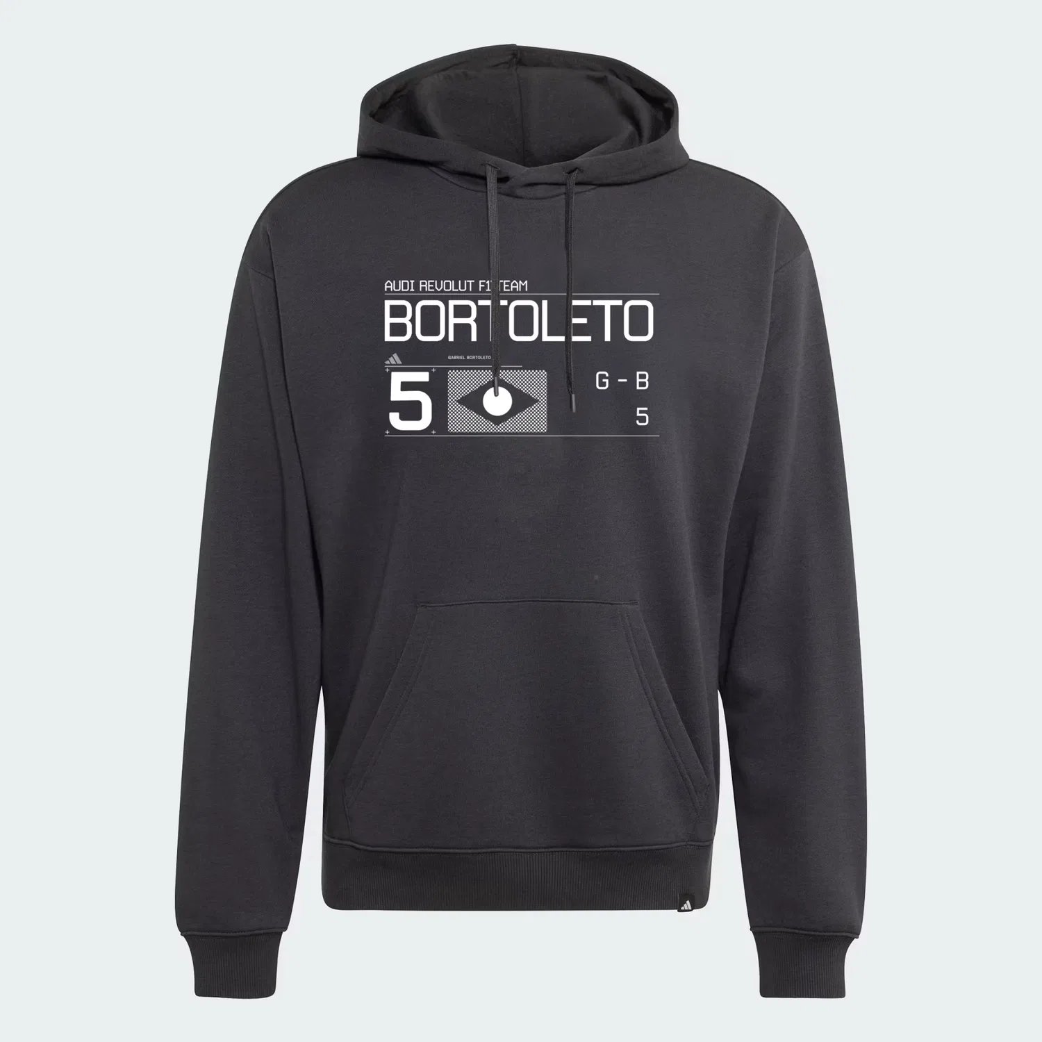 Мужское худи с графическим принтом Audi Revolut F1 Team Gabriel Bortoleto Graphic III Adidas Performance, черный — фото 4