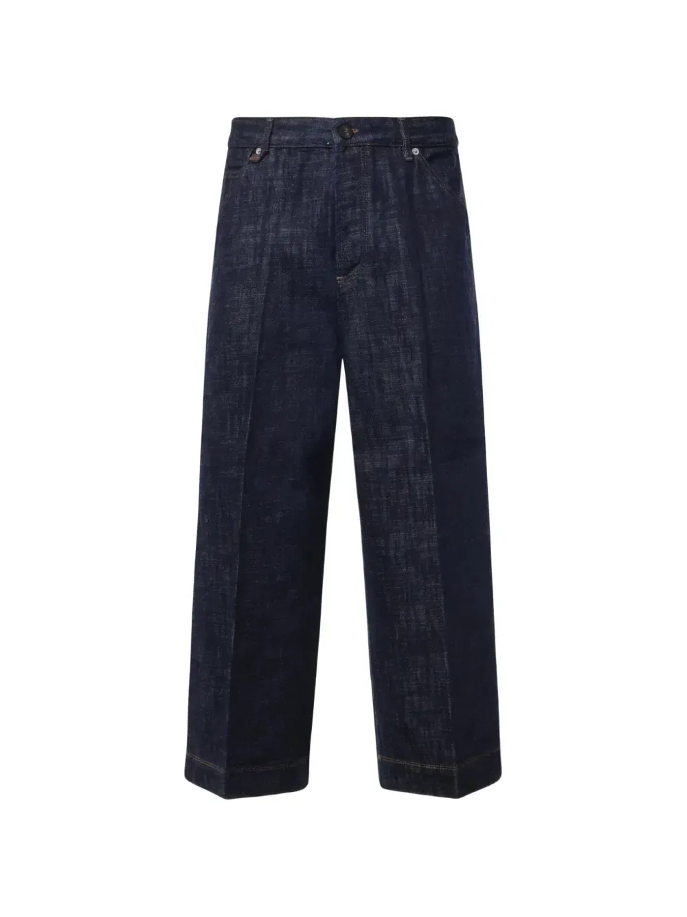 Джинсы с широкими штанинами и складками JACQUEMUS, синий