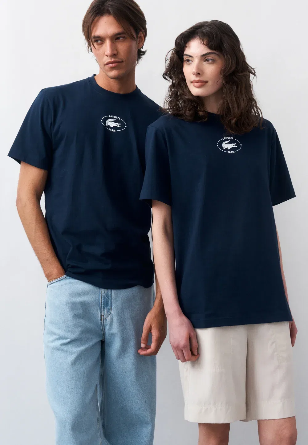 Футболка унисекс - базовая модель Lacoste, Navy Blue — фото 2