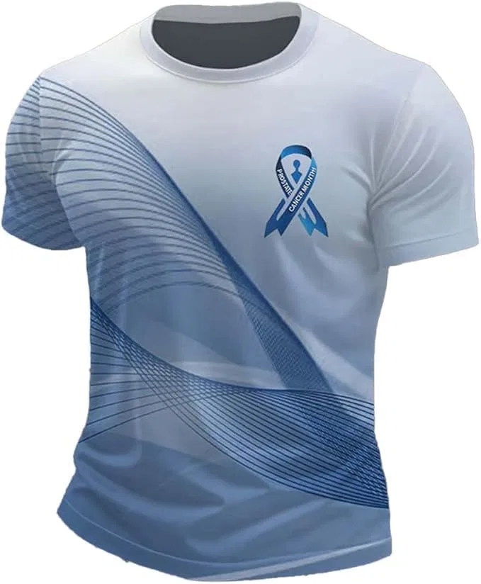 Мужская футболка с принтом Prostate Cancer Awareness, Blue