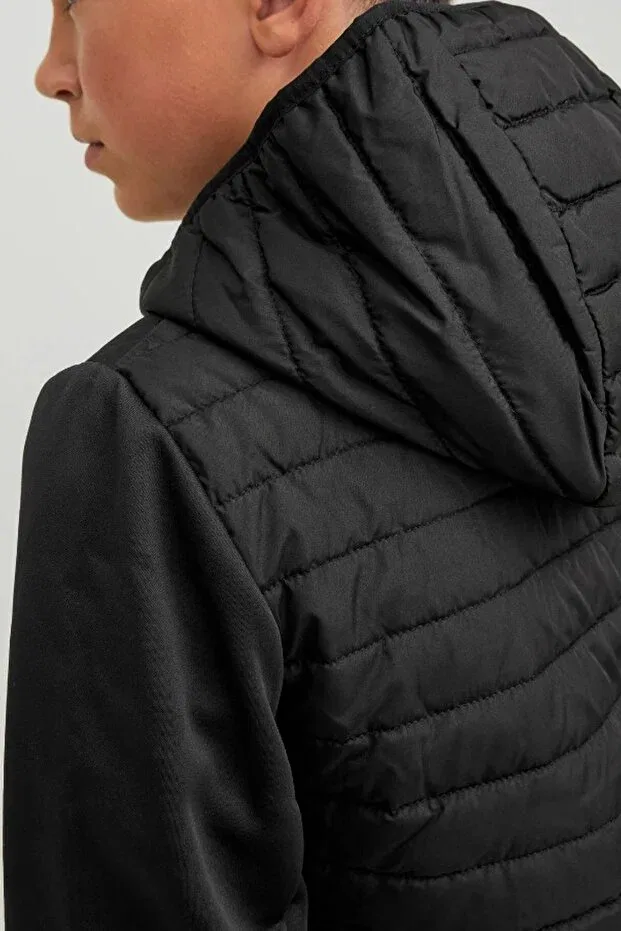 Детское пальто для девочек с принтом Sportswear Jack & Jones, Black — фото 4